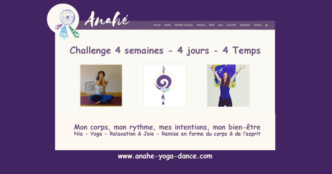 Challenge 4 semaines –  4 jours – 4 temps